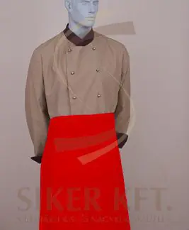 100% pamut felszolgáló kötény - piros